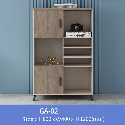 Modern Office Filing Cabinet – Low Storage Unit with Drawers FC-009