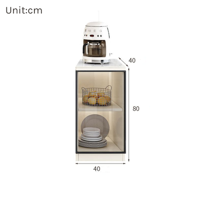 Light Luxury Sintered Stone Console with Wood Divider BC-107