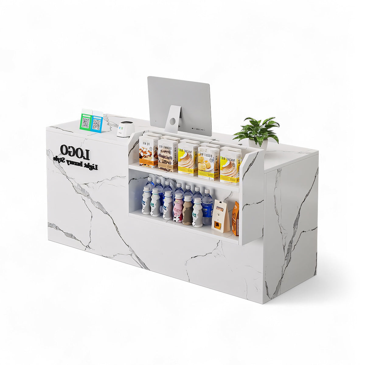 Small Modern Grocery Counter Salon Nail Reception Desk RD-161