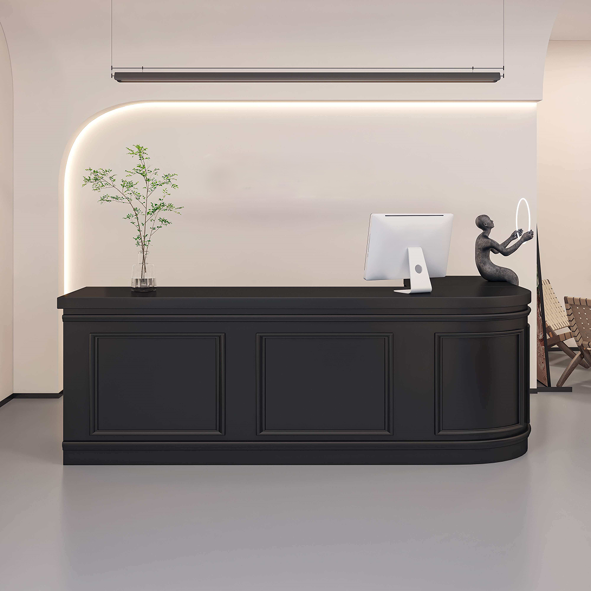 Curved French-Style Corner Desk RD-210