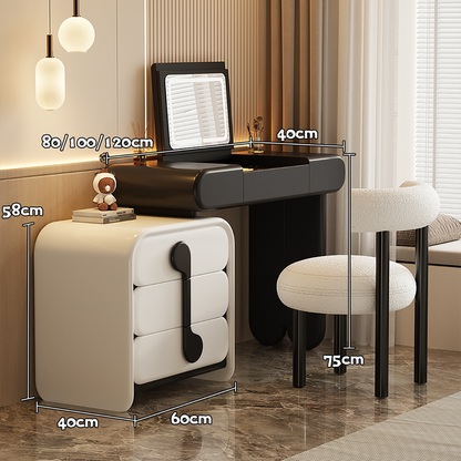 Italian Modern Dressing Table with Fliptop &amp; Drawers DRT-103