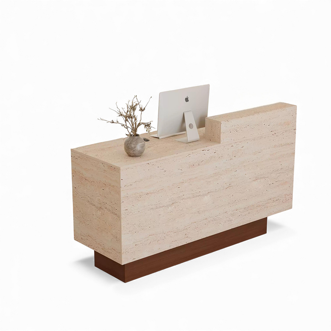 Travertine Finish Stylish Multi-Functional Cashier &amp; Reception Counter RD-105