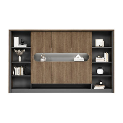 High-End Modern Executive Desk with Large Side Cabinet ED-005