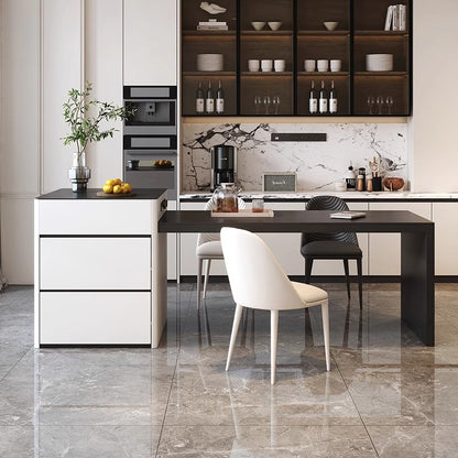 Extendable Kitchen Island Dining Table with Sintered Stone IT-103