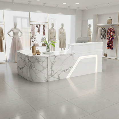 Modern Arc Shape Store Office Supermarket Reception Desk RD-164