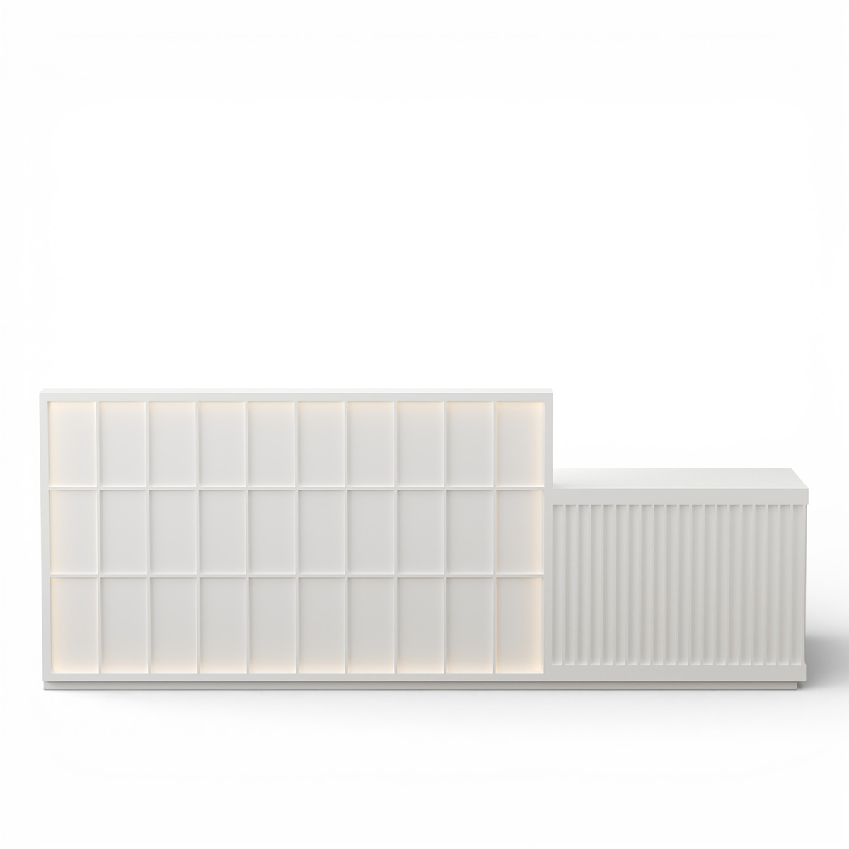 Minimalist Reception Desk with Square Panel Detailing RD-221