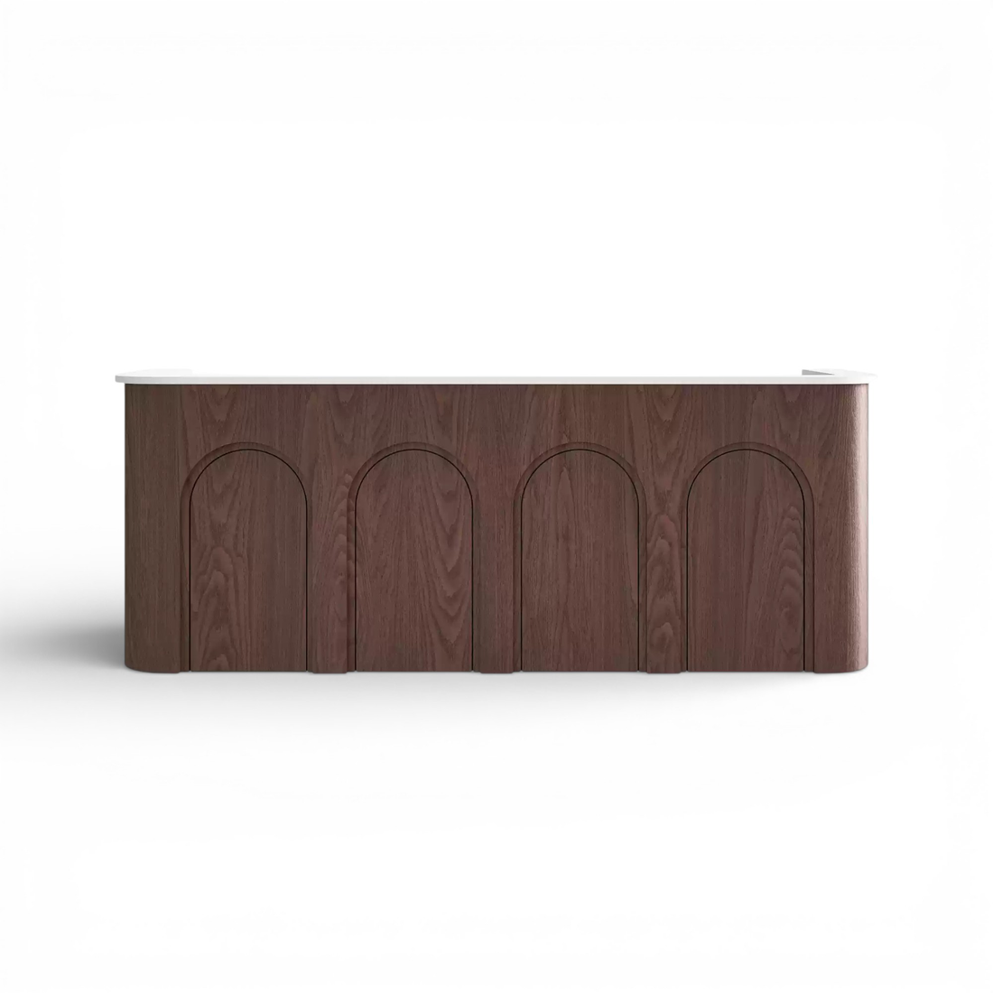 Curved Wood Reception Desk with Arched Panel Design RD-207