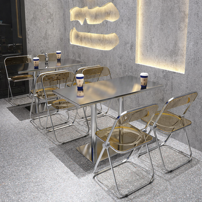 Industrial Stainless Steel Café Table for Commercial Spaces RCT-007