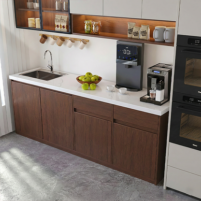 Marble Wet Bar Cabinet with Sink for Office Pantry BC-108