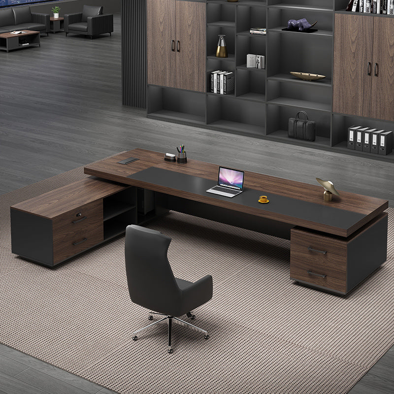 Boss Office Executive Computer Desk With Storage Cabinet ED-008