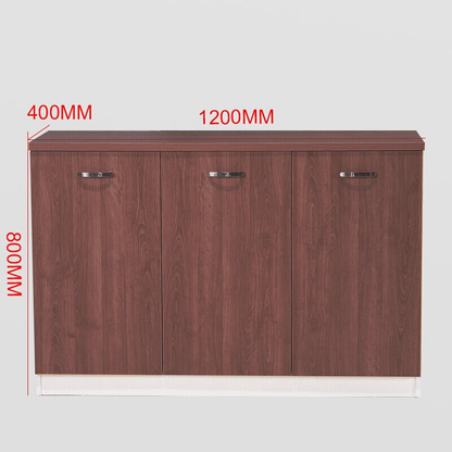 Modern Minimalist Low Office Storage Cabinet with Wooden Finish FC-003