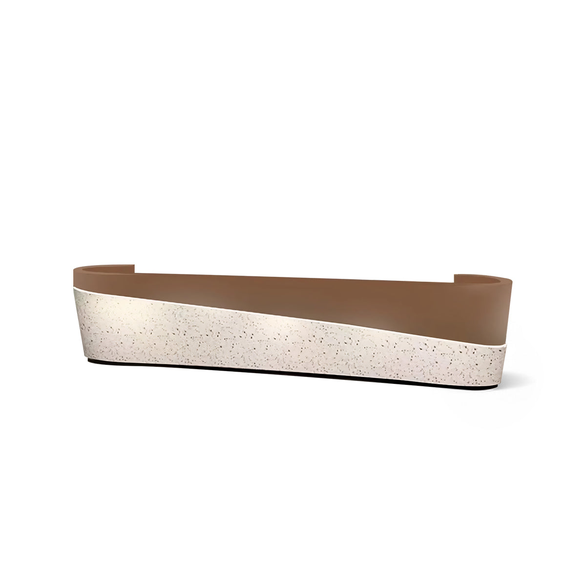 Terrazzo Pattern Curved Reception Desk For Company and Hotel RD-122