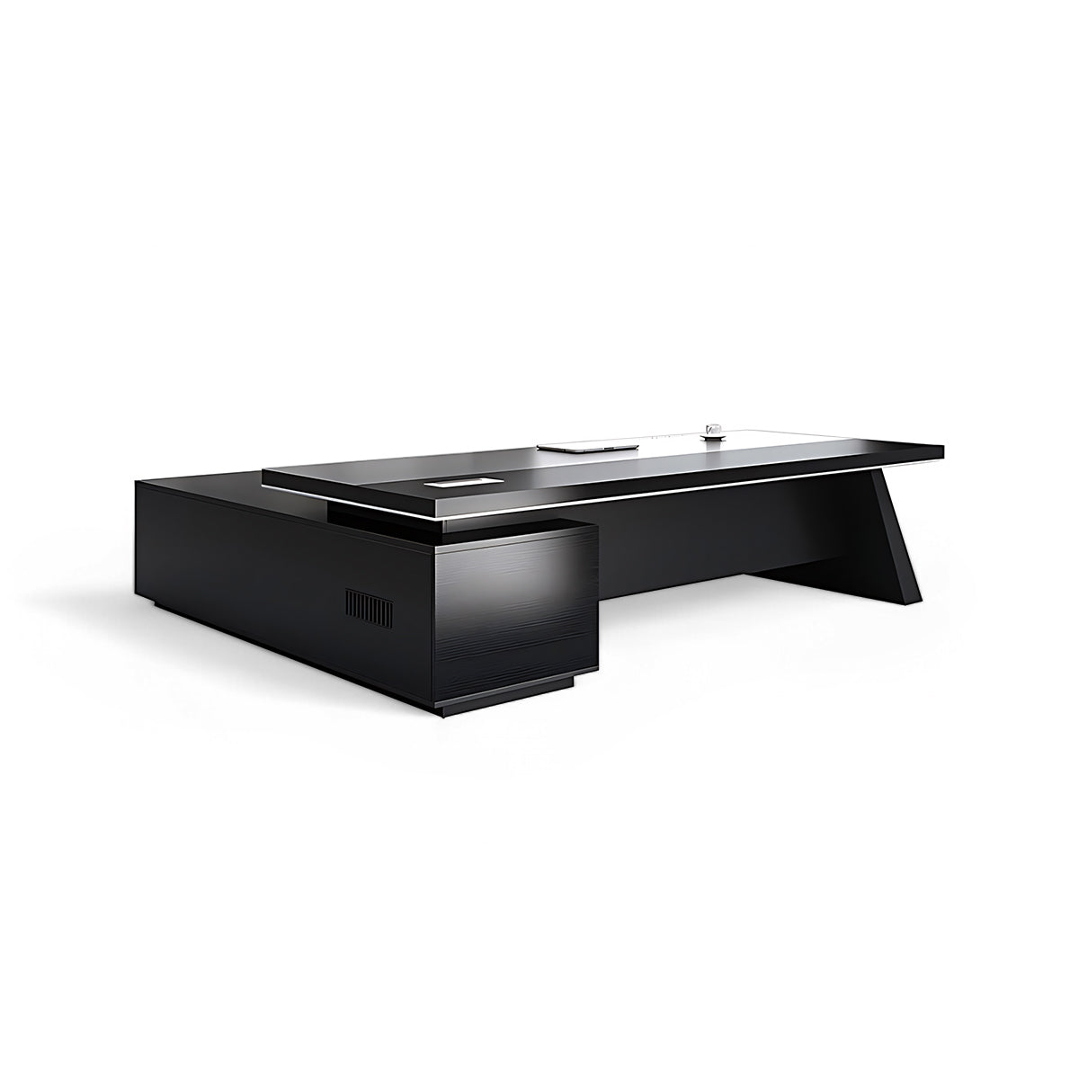Modern Office Desk, Wooden Computer Desk, Black Executive Desk ED-014