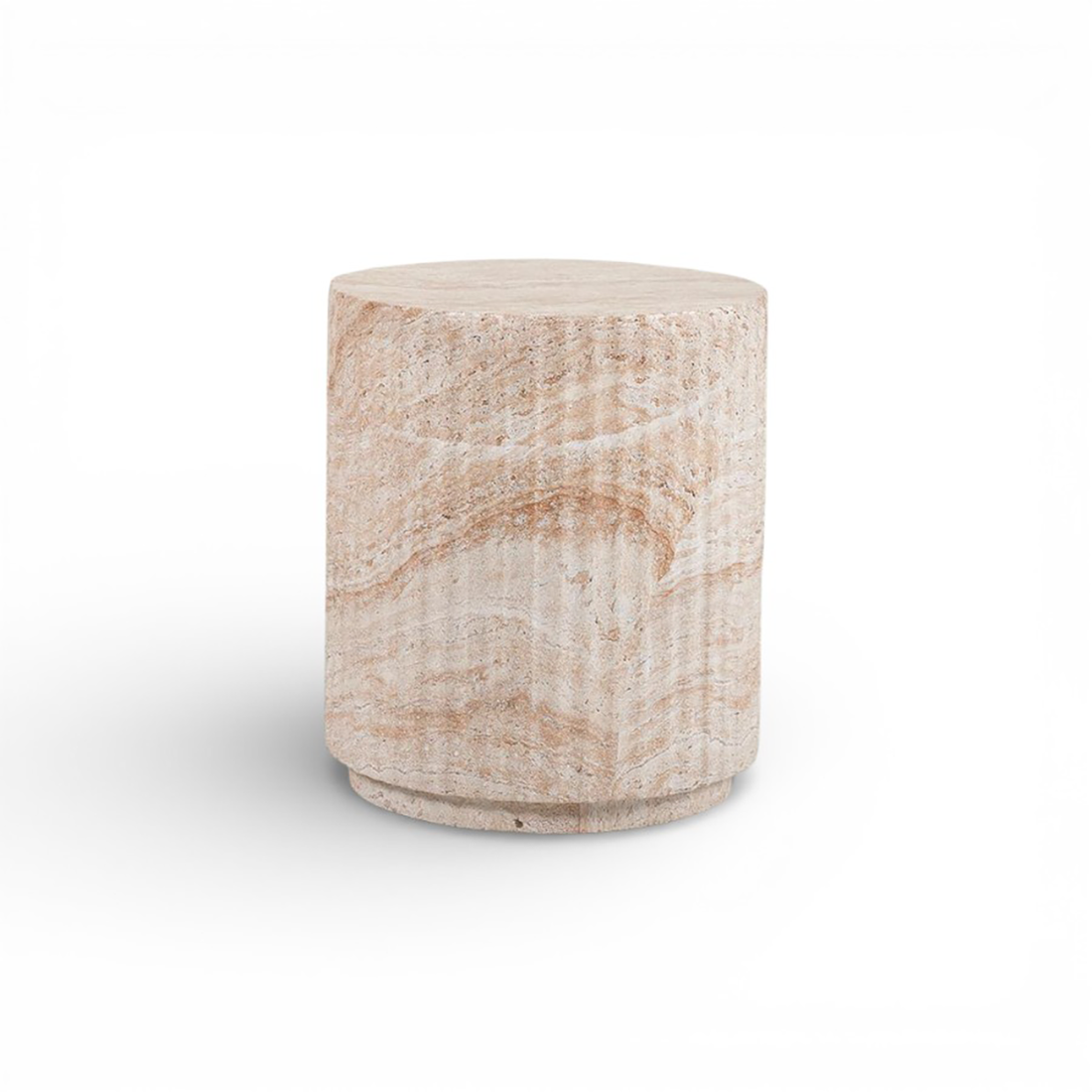 Vintage Roman Column Design | Artistic Travertine Side Table for Home ST-007