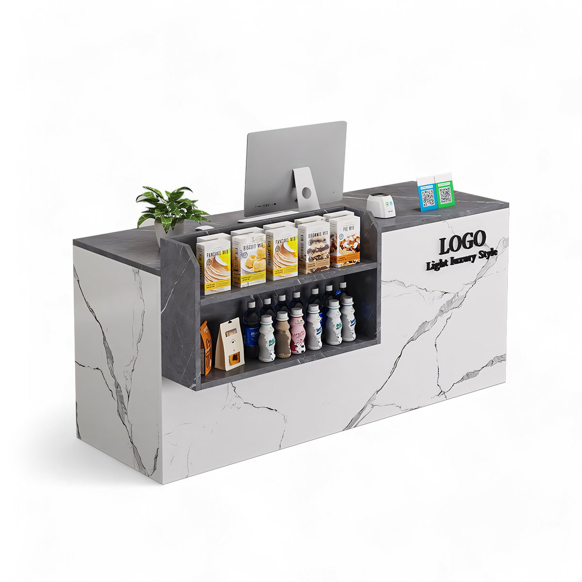 Small Modern Grocery Counter Salon Nail Reception Desk RD-161