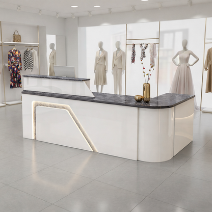 Modern Arc Shape Store Office Supermarket Reception Desk RD-164