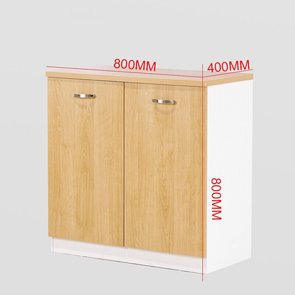 Modern Minimalist Low Office Storage Cabinet with Wooden Finish FC-003
