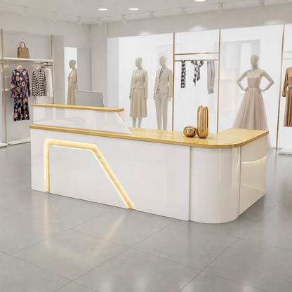 Modern Arc Shape Store Office Supermarket Reception Desk RD-164