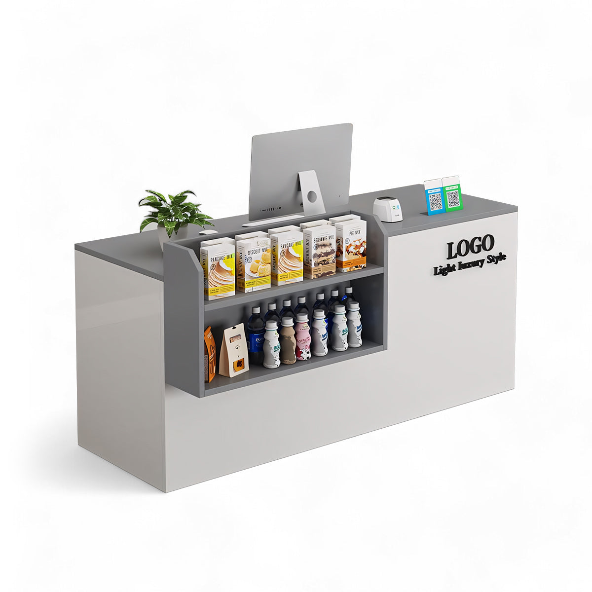 Small Modern Grocery Counter Salon Nail Reception Desk RD-161