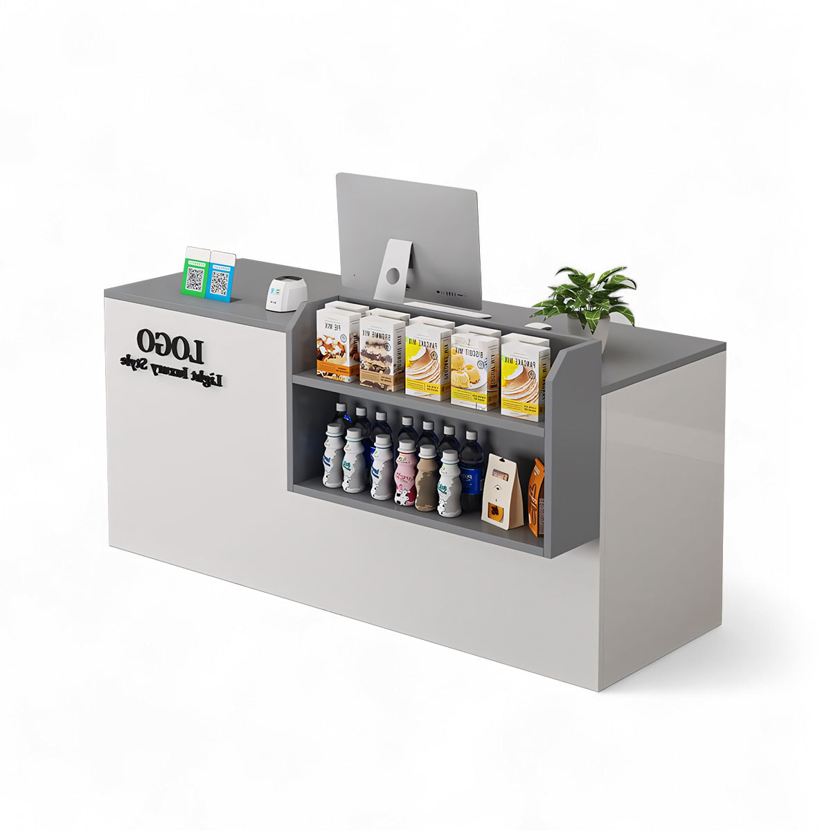Small Modern Grocery Counter Salon Nail Reception Desk RD-161