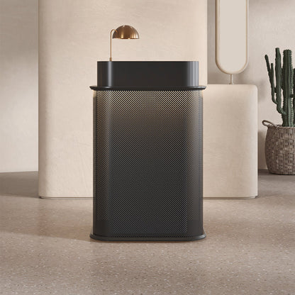 Integrated Black And White Lacquer Mini Reception Desk RD-185