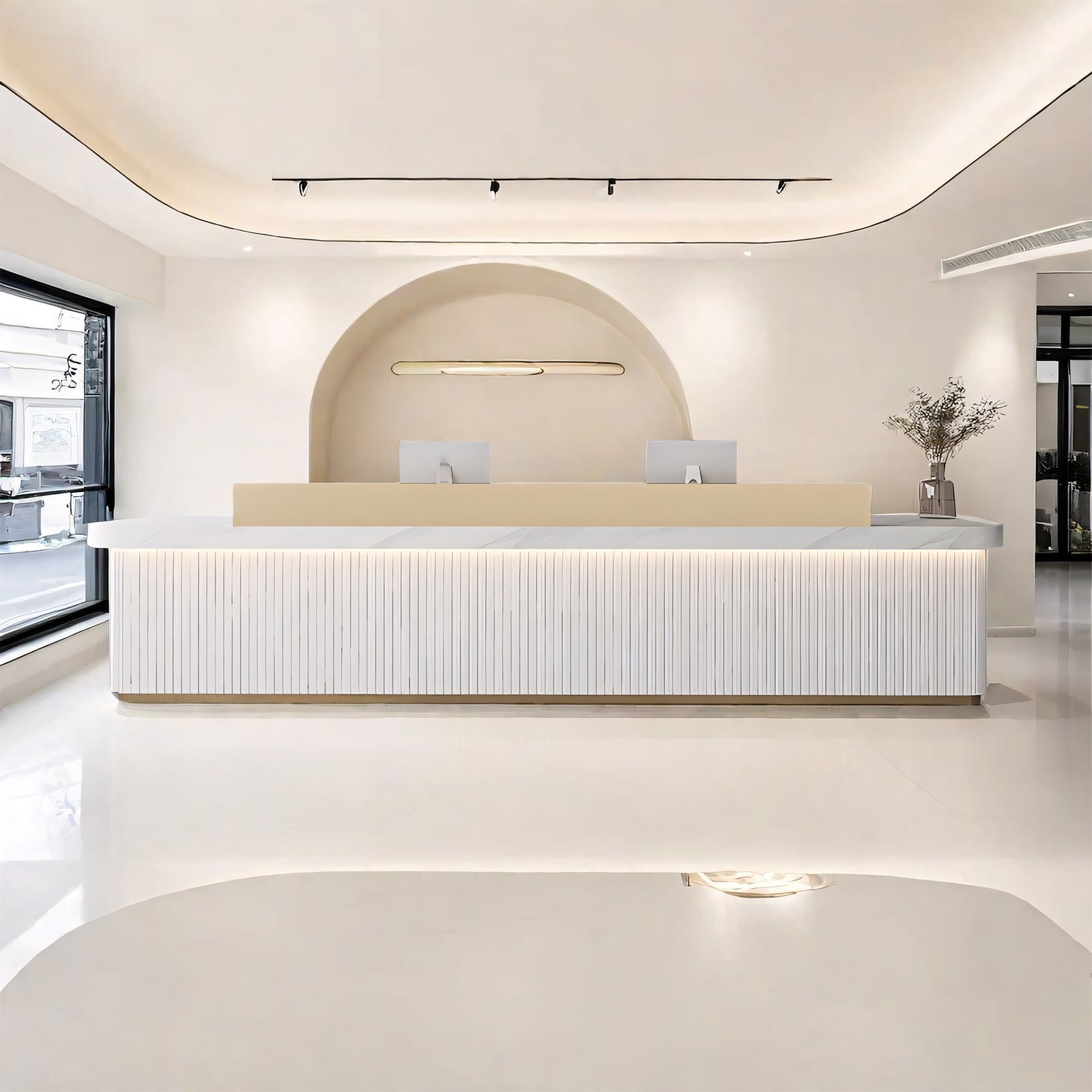 Modern Minimalist Reception Desk with LED Lighting RD-188