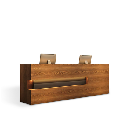 Vintage Style One-piece Reception Desk with Wood Grain RD-190