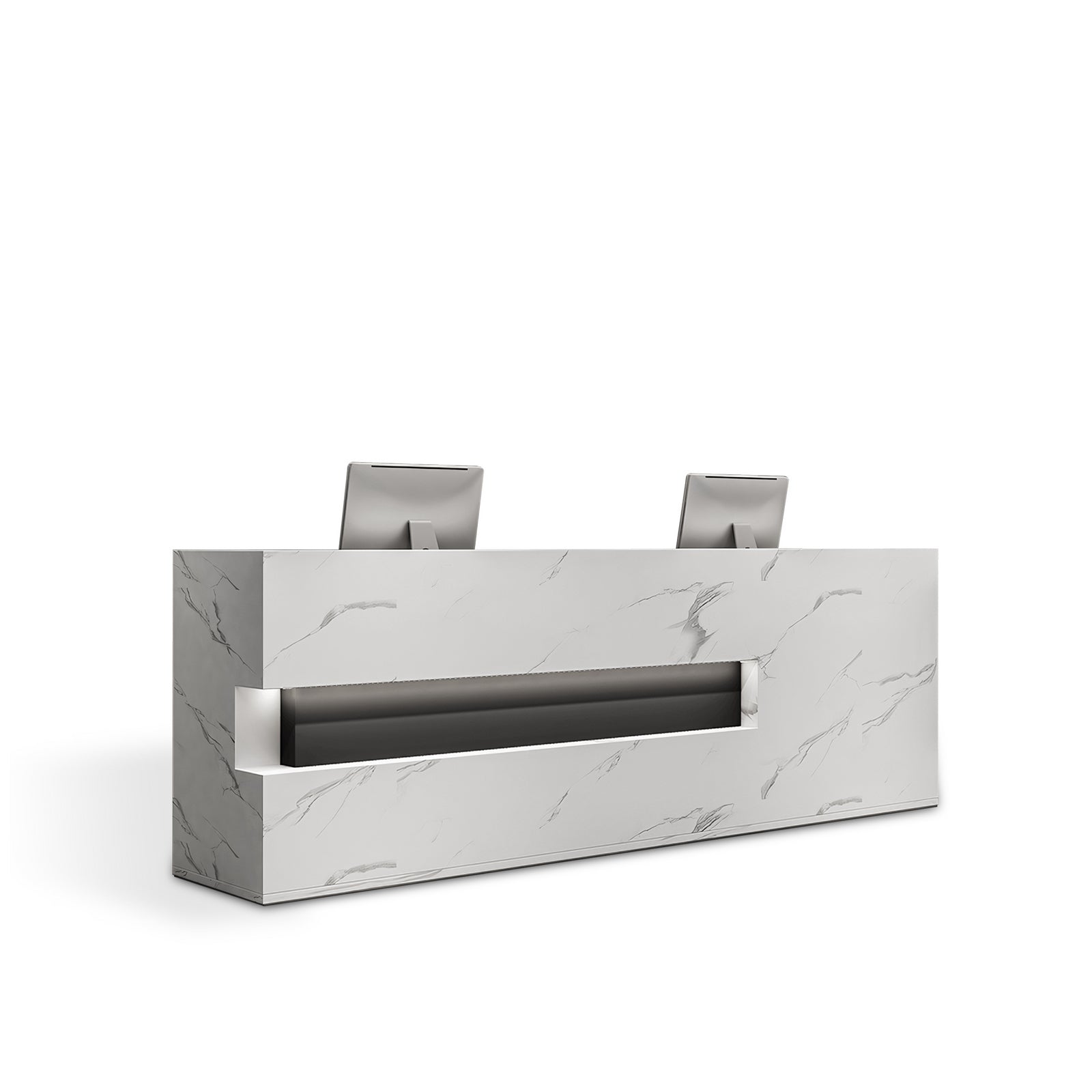 Vintage Style One-piece Reception Desk with Wood Grain RD-190