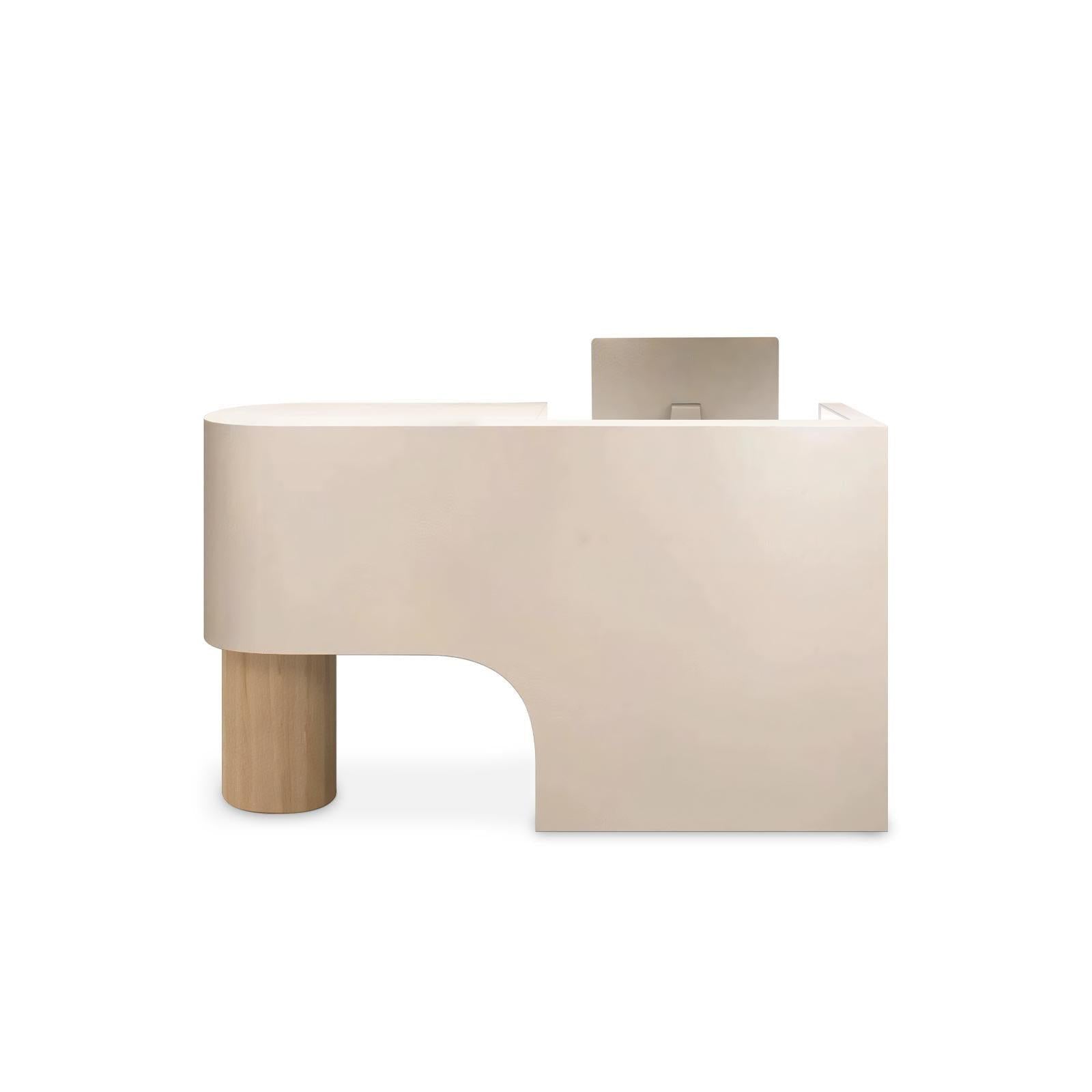 Minimalism Curved Lacquered Reception Desk RD-162