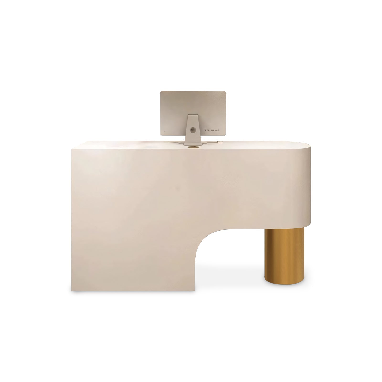 Minimalism Curved Lacquered Reception Desk RD-162
