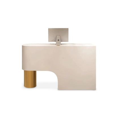 Minimalism Curved Lacquered Reception Desk RD-162