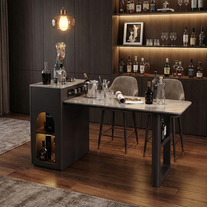 French-Style Extendable Stone Island Dining Table IT-106