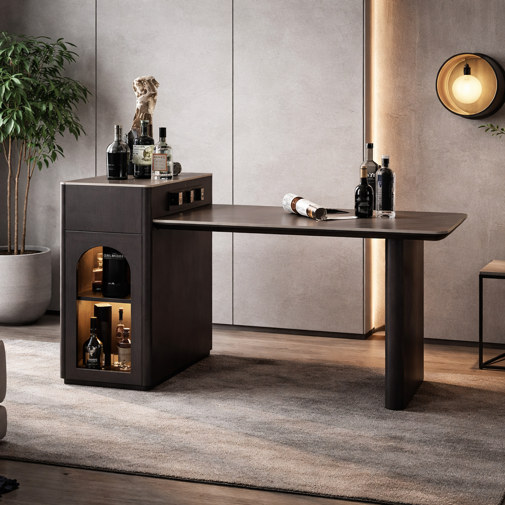 French-Style Extendable Stone Island Dining Table IT-106