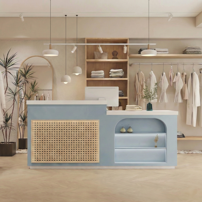 Modern Rattan Woven Reception Desk RD-172