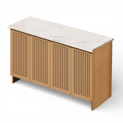 (Stock)Custom Outdoor Garden Workbench with Stone Top and Storage OKC-111