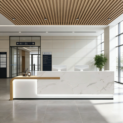 Lacquered Stylish Office Unique Salon Store Reception Desk RD-196