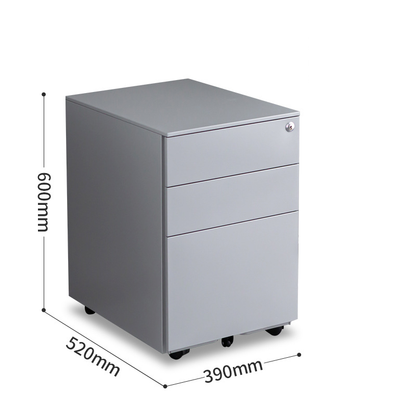 Steel Mobile Office Filing Cabinet with 3 Drawers for Desk Storage FC-006