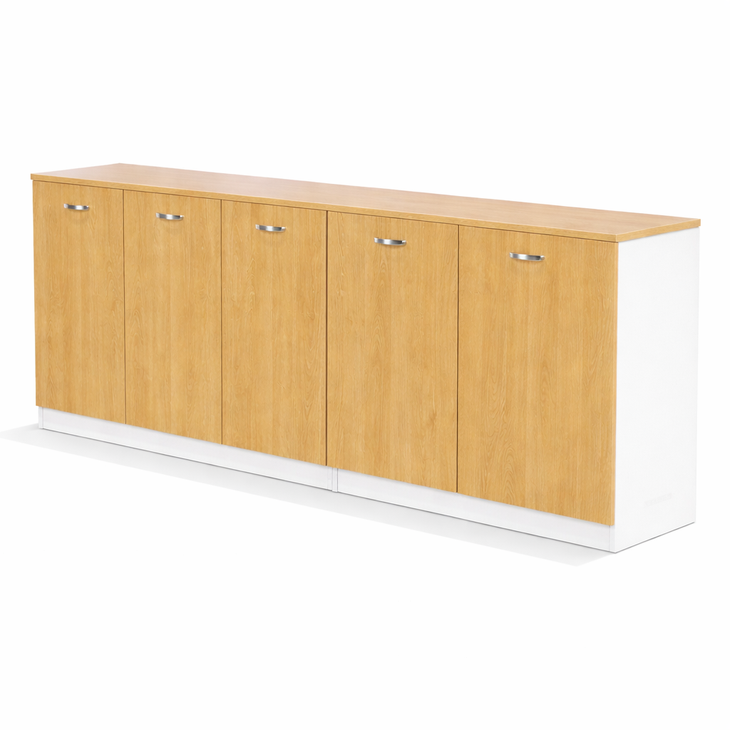 Modern Minimalist Low Office Storage Cabinet with Wooden Finish FC-003