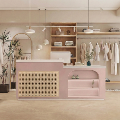 Modern Rattan Woven Reception Desk RD-172