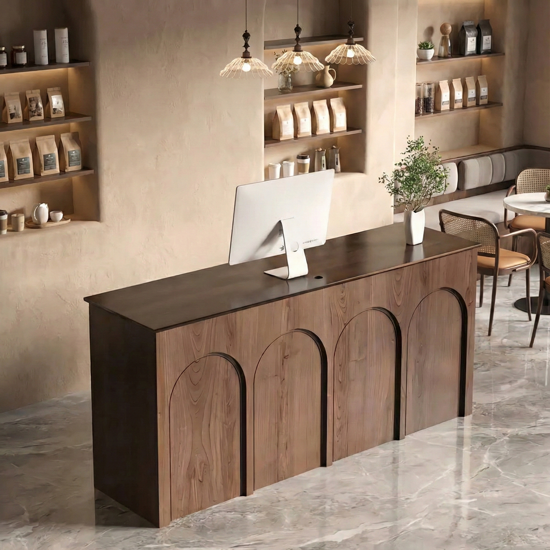 Fully Assembled Vintage Cashier Counter for Clothing Store and Coffee Shop RD-126