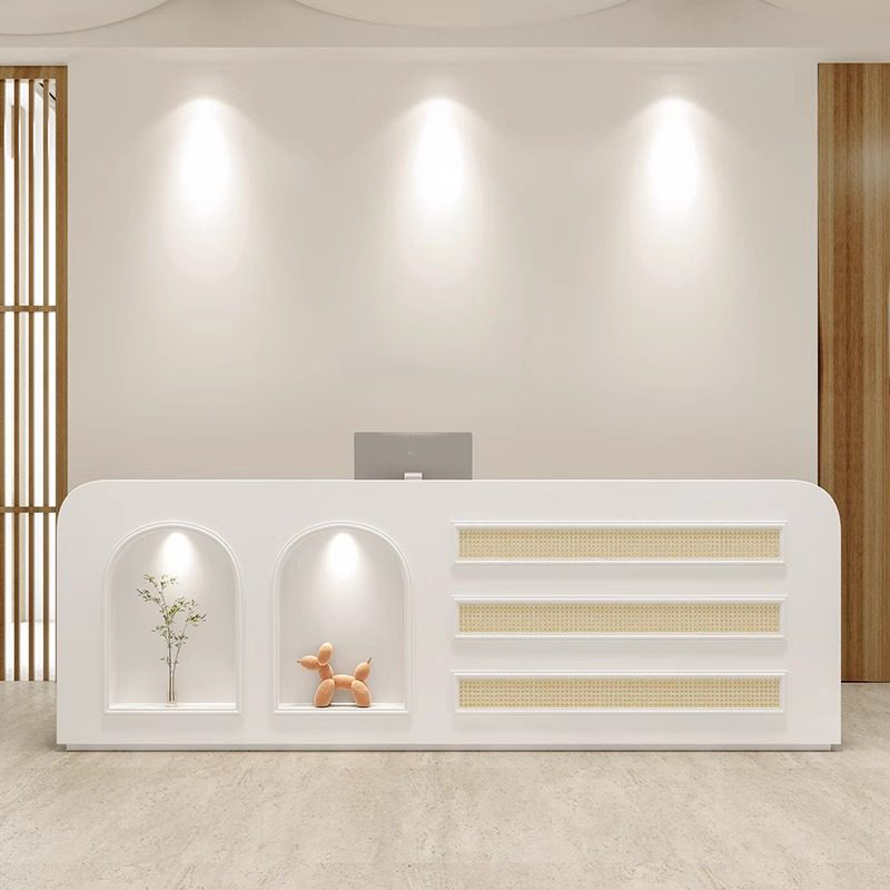 Wabi-Sabi Rattan Reception Desk for Boutique, Hotel &amp; Retail Counter RD-218